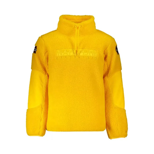 Napapijri Chic High-Neck Embroidered Yellow Sweater Napapijri