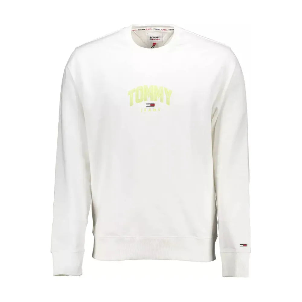 Tommy Hilfiger White Cotton Men Sweater Tommy Hilfiger