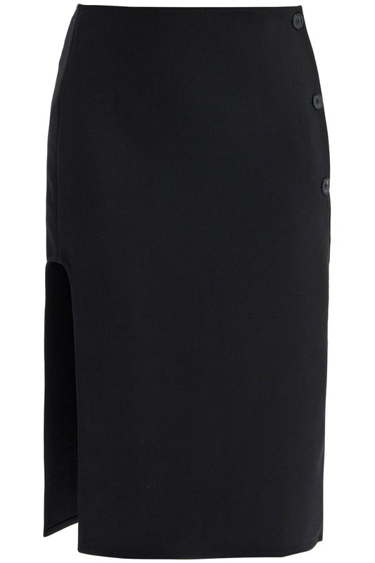 Courreges midi oblique wool skirt Skirts Courreges