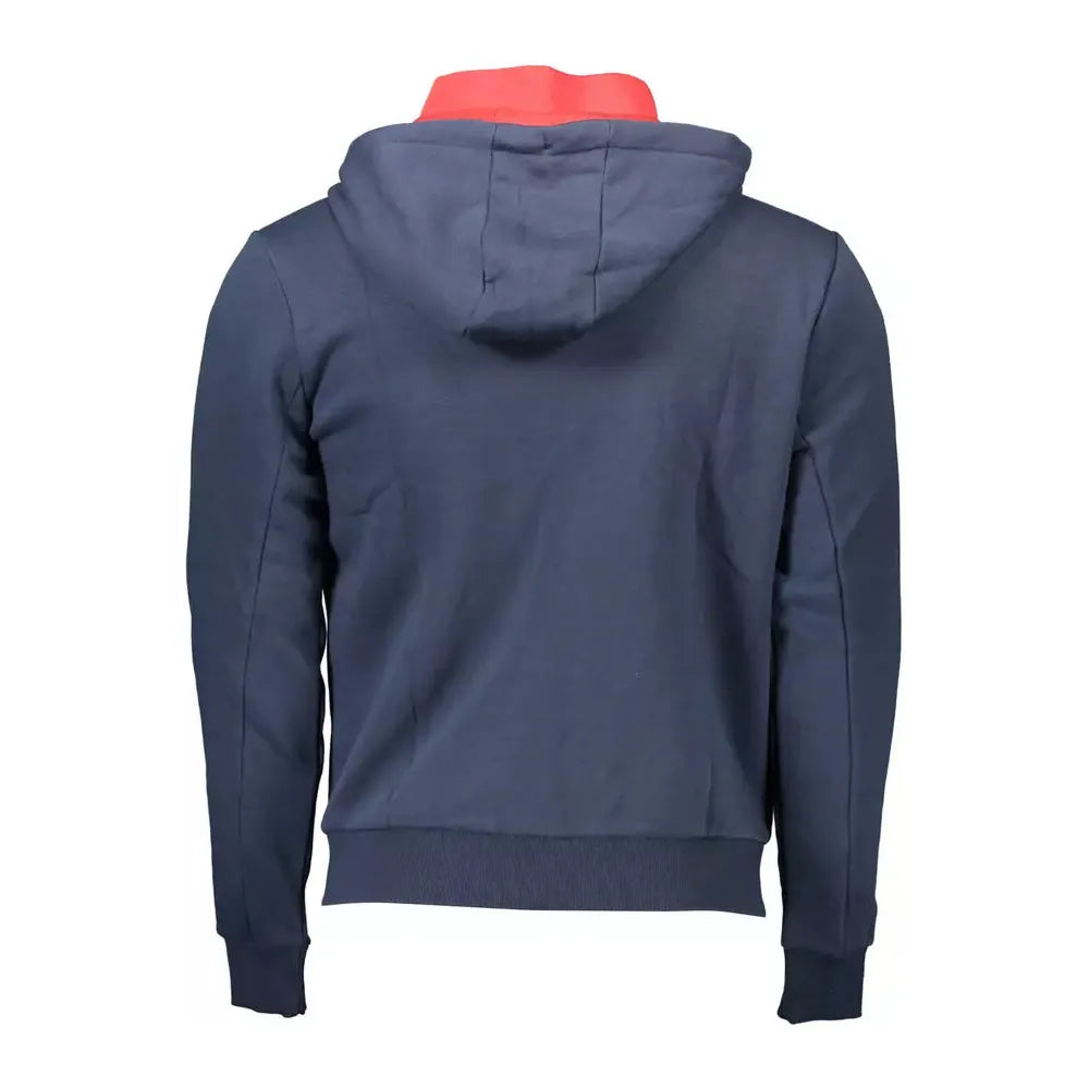 U.S. POLO ASSN. Chic Blue Hooded Zip Sweatshirt - Embroidered Detail U.S. POLO ASSN.