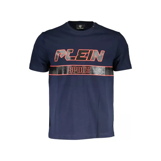 Plein Sport Blue Cotton Men T-Shirt Plein Sport