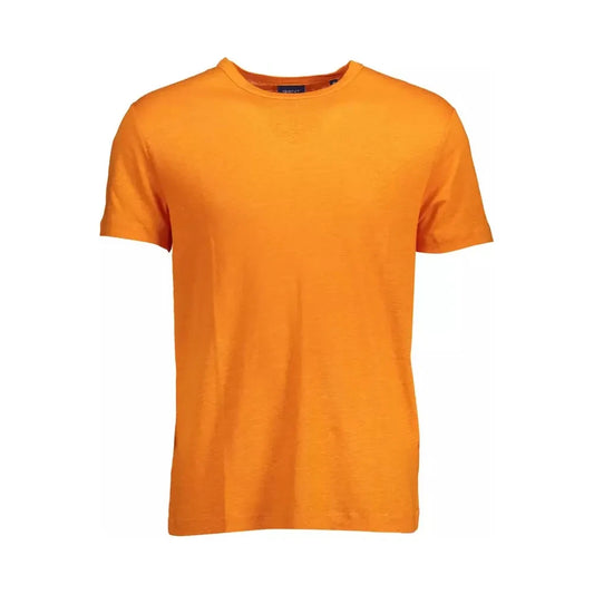 Gant Orange Linen Men T-Shirt Gant