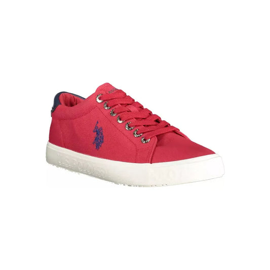 U.S. POLO ASSN. Chic Pink Lace-Up Sneakers with Contrasting Details U.S. POLO ASSN.