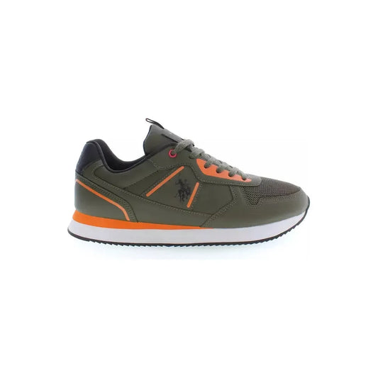 U.S. POLO ASSN. Green Lace-Up Sneakers with Contrasting Details U.S. POLO ASSN.