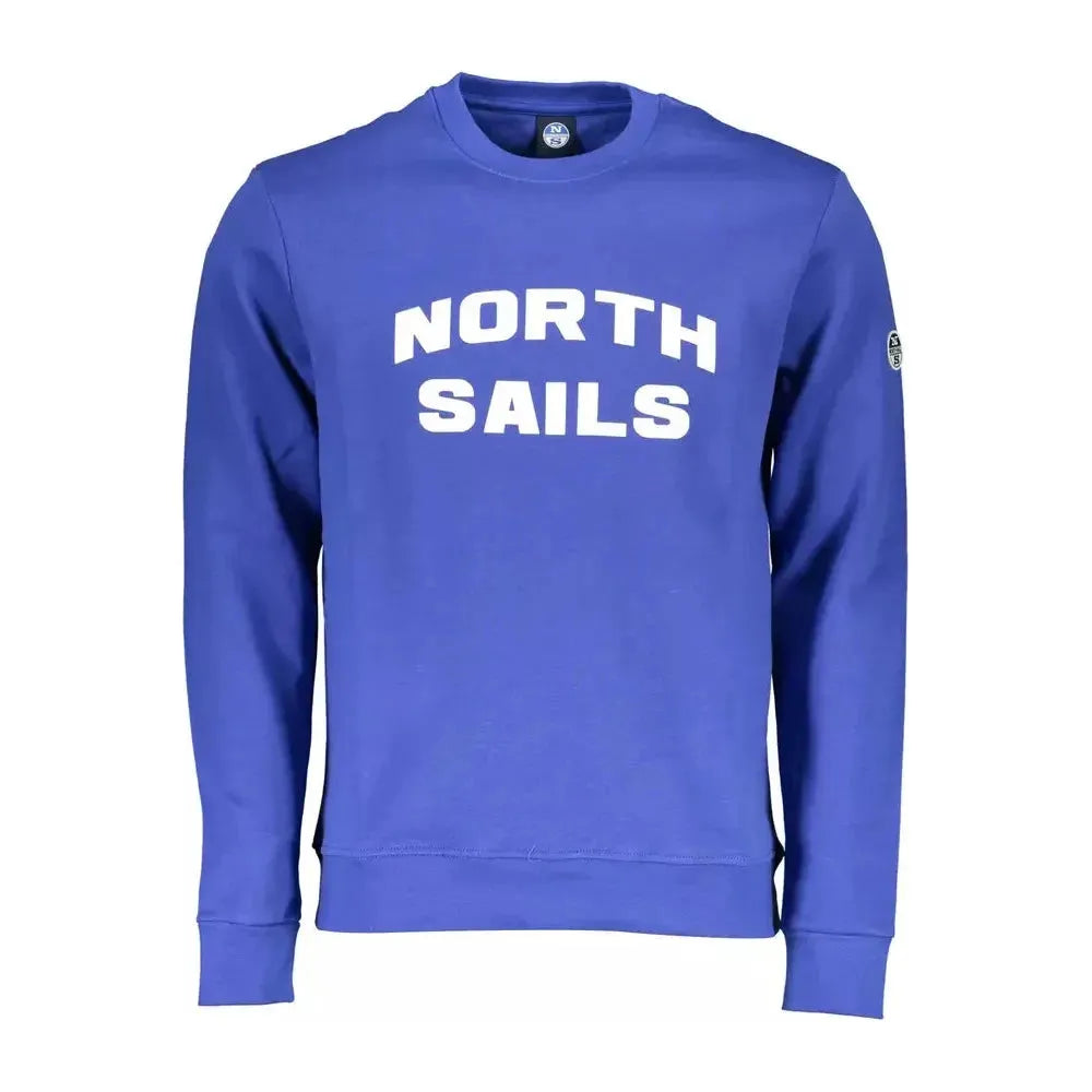 North Sails Blue Cotton Men Sweater North Sails