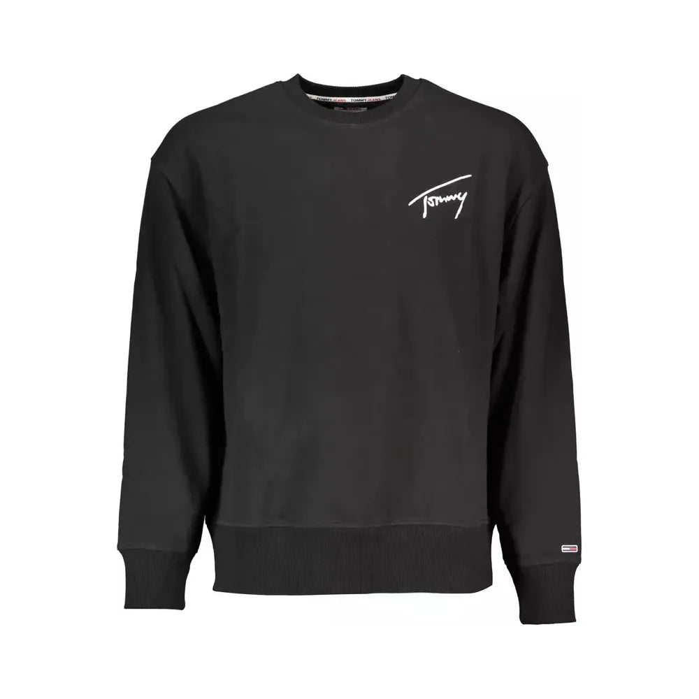 Tommy Hilfiger Black Cotton Men Sweater Tommy Hilfiger