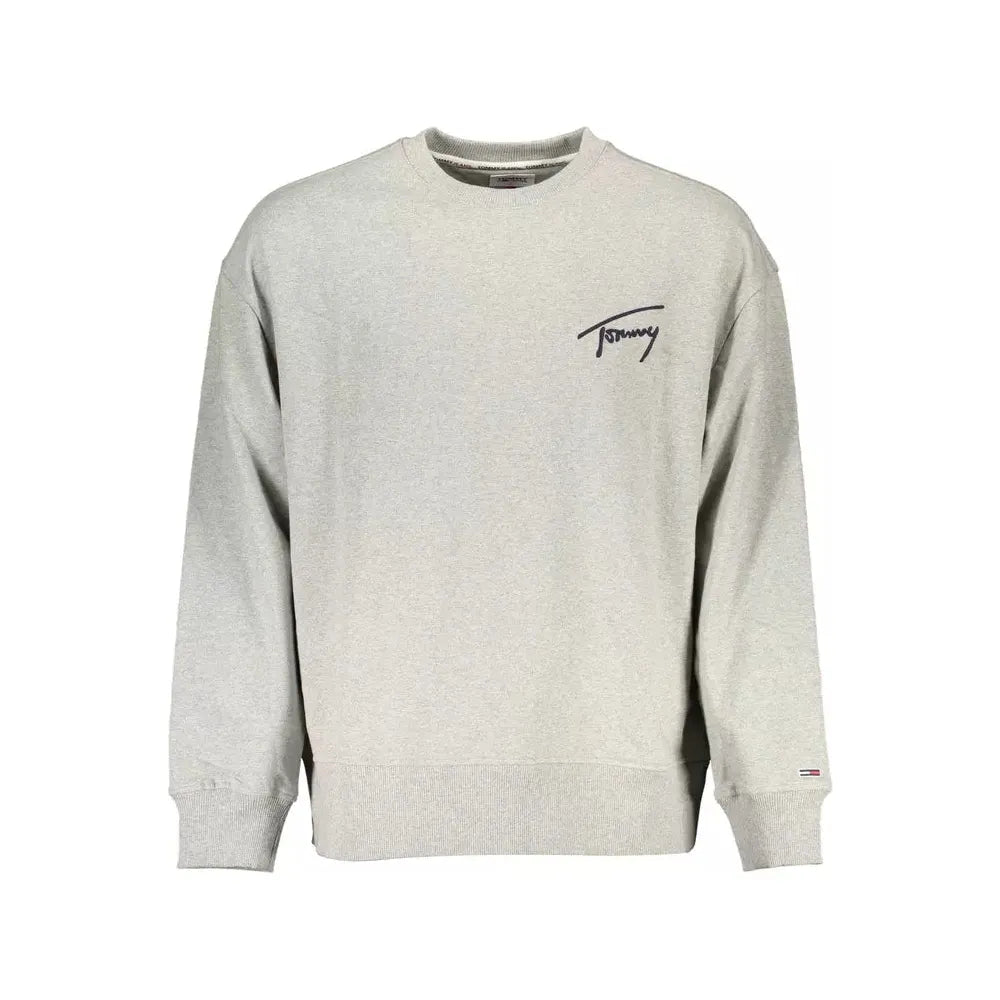 Tommy Hilfiger Gray Cotton Men Sweater Tommy Hilfiger