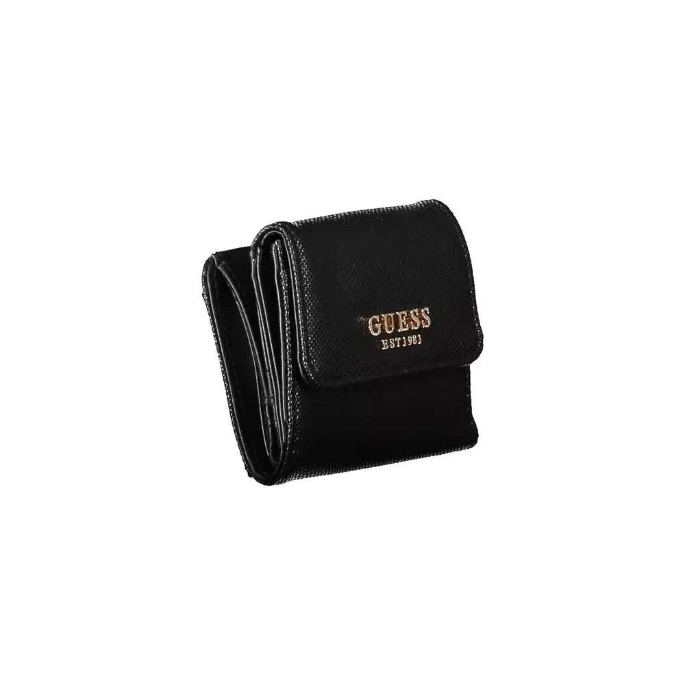 Guess Jeans Black Polyethylene Women Wallet Guess Jeans