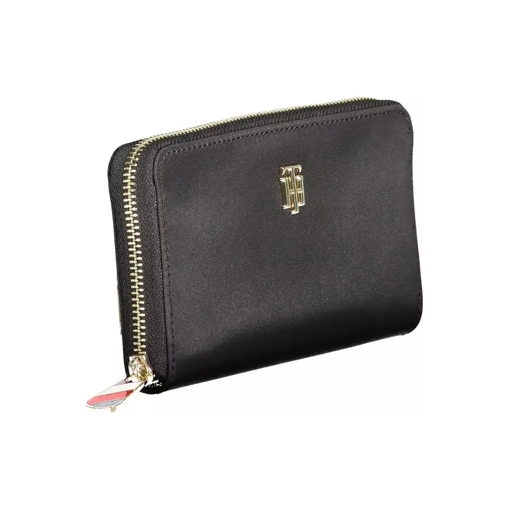 Tommy Hilfiger Black Nylon Women Wallet Tommy Hilfiger