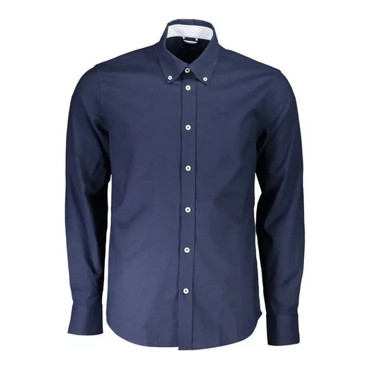 North Sails Blue Cotton Men Shirt North Sails