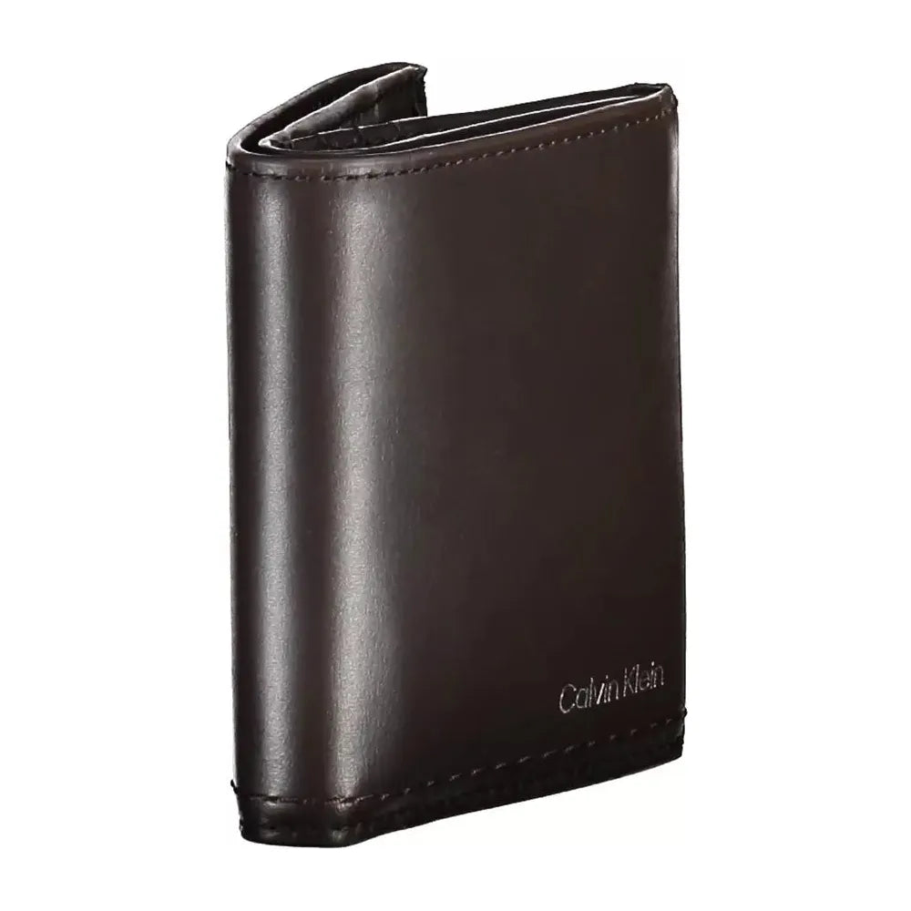 Calvin Klein Brown Leather Men Wallet Calvin Klein