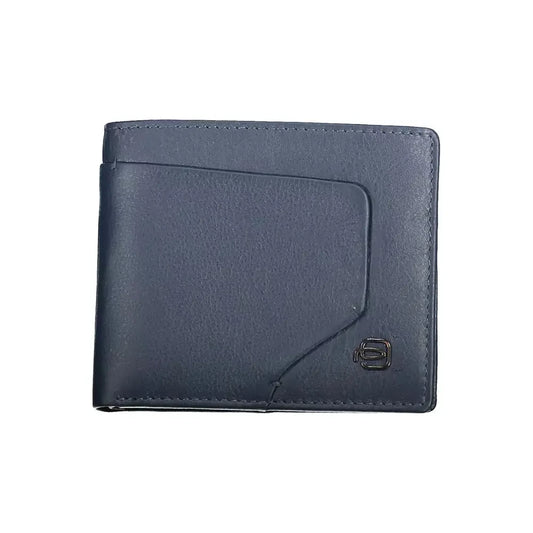 Piquadro Sleek Dual-Compartment Leather Wallet with RFID Block Piquadro