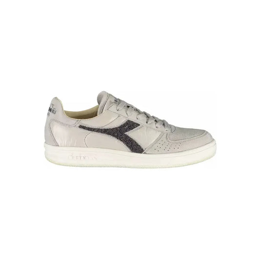 Diadora Gray Leather Women Sneaker Diadora