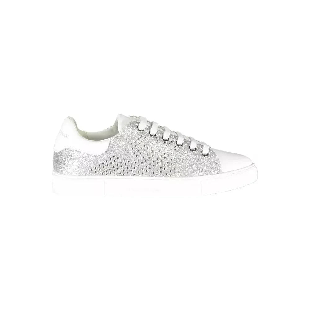 Emporio Armani Silver Polyester Women Sneaker