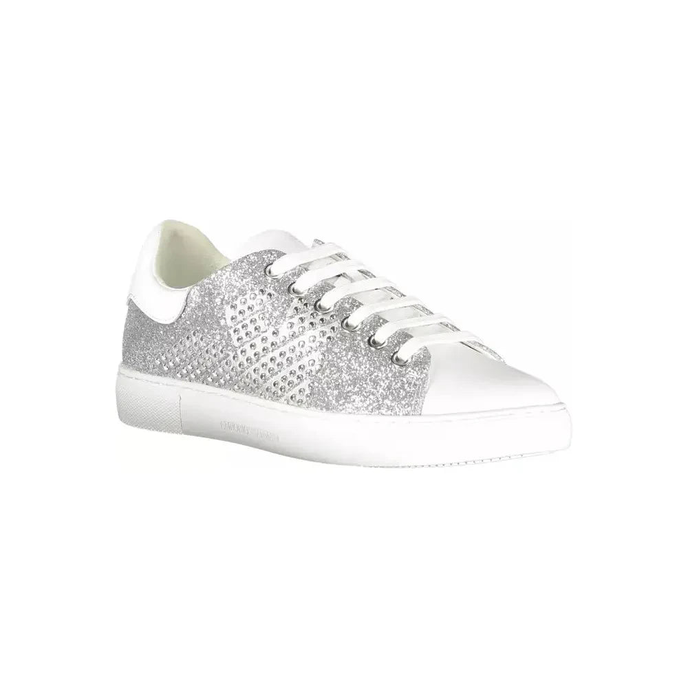 Emporio Armani Silver Polyester Women Sneaker