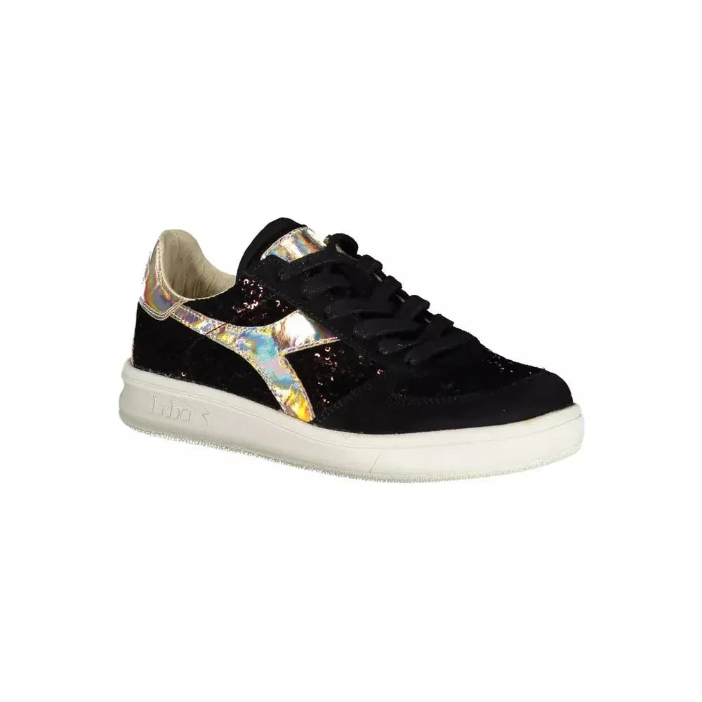 Diadora Black Leather Women Sneaker