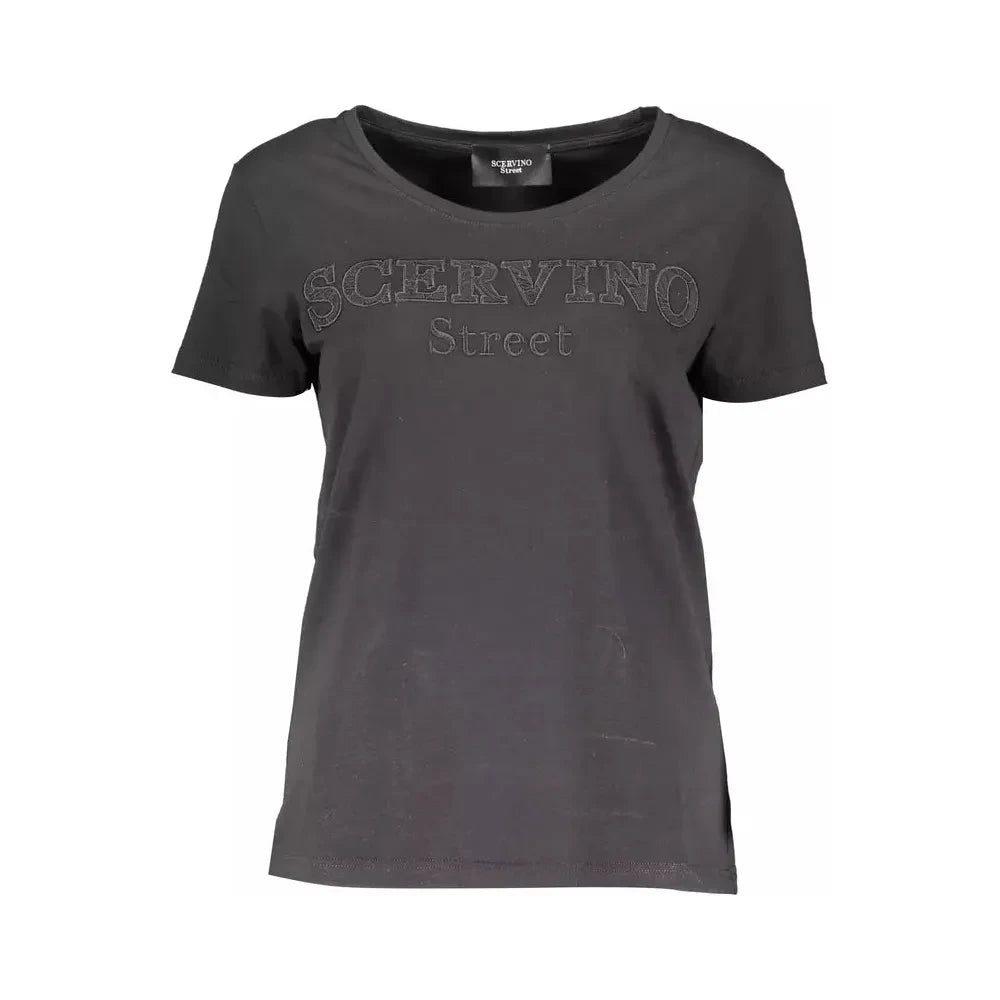 Scervino Street Black Cotton Women Top