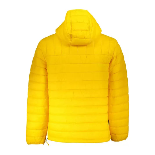 Napapijri Vibrant Yellow Hooded Jacket with Contrasting Details Napapijri