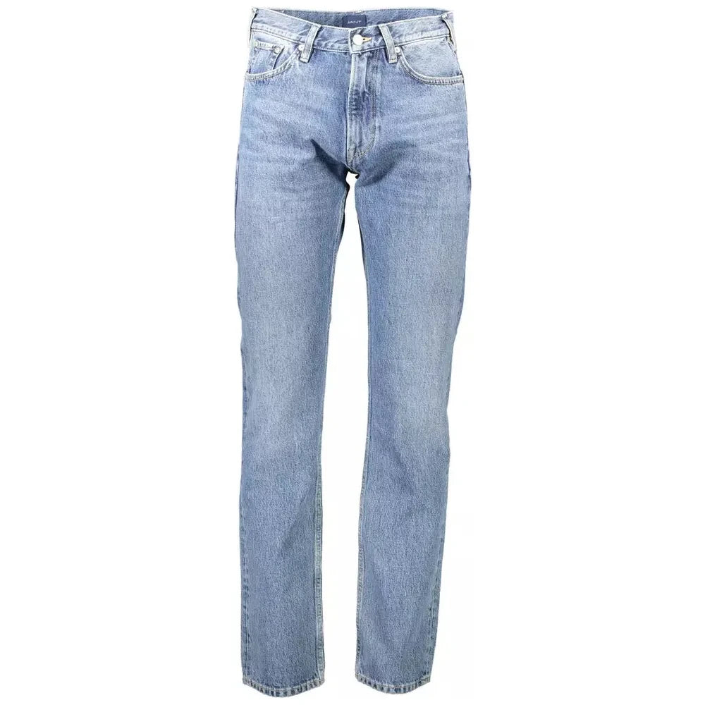 Gant Light Blue Cotton Men Jean Gant