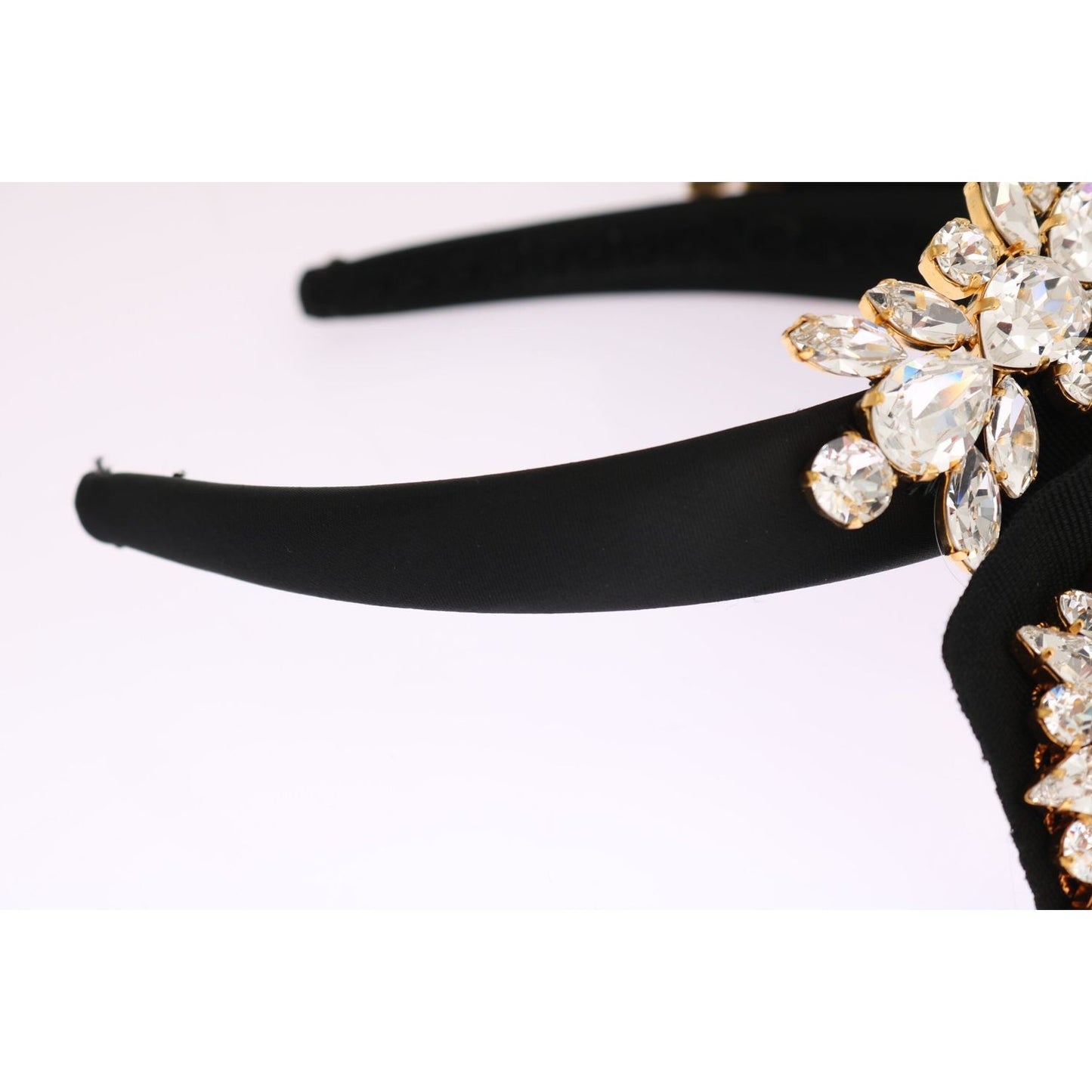 Dolce & Gabbana Elegant Black Crystal Headband Diadem Dolce & Gabbana