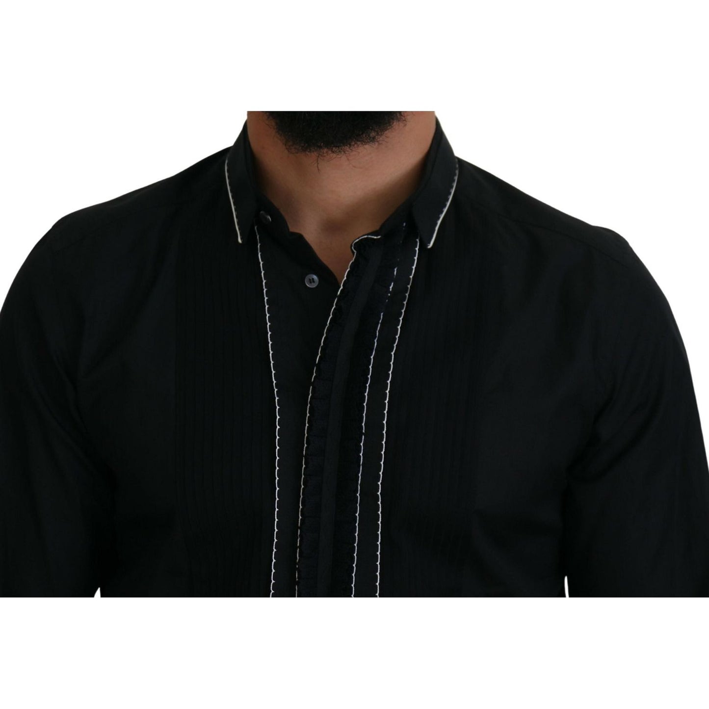 Dolce & Gabbana Elegant Slim Fit Tuxedo Dress Shirt Dolce & Gabbana