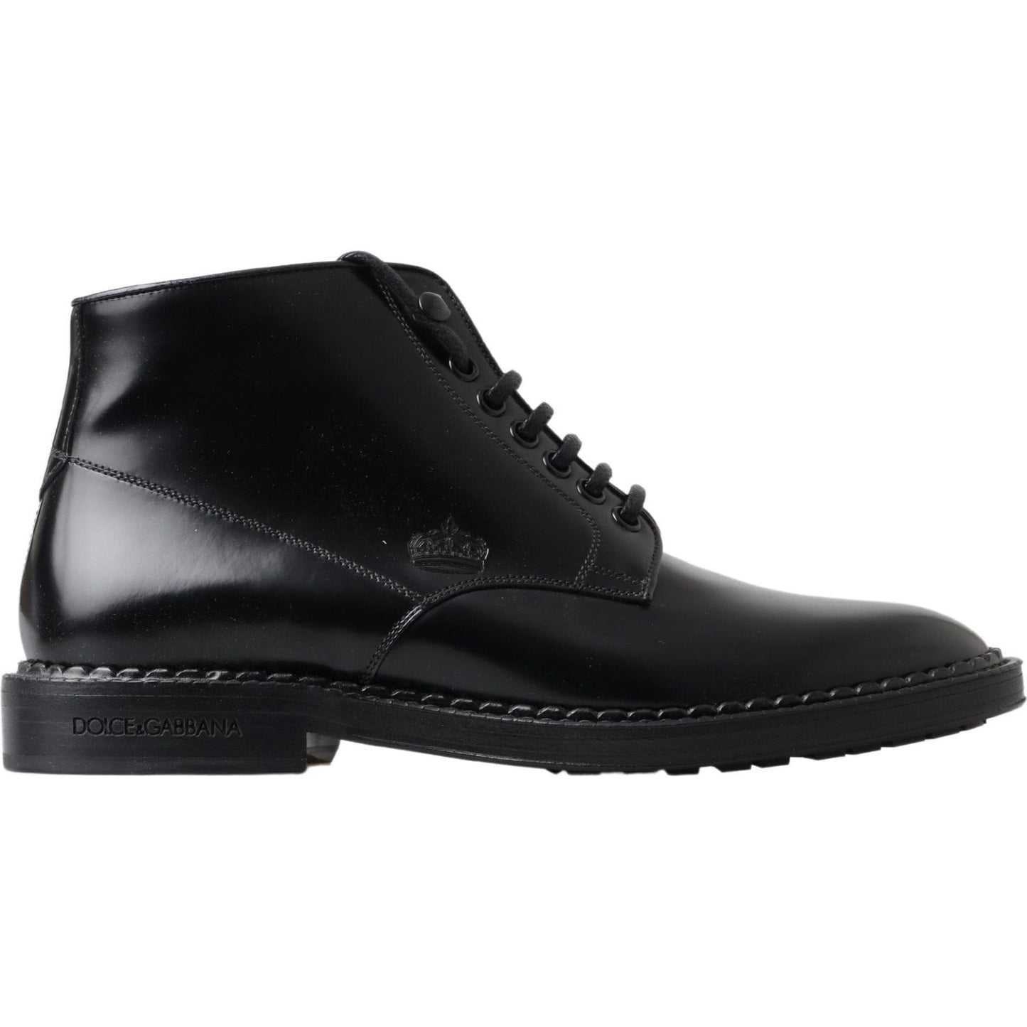 Dolce & Gabbana Elegant Black Leather Men's Boots Dolce & Gabbana