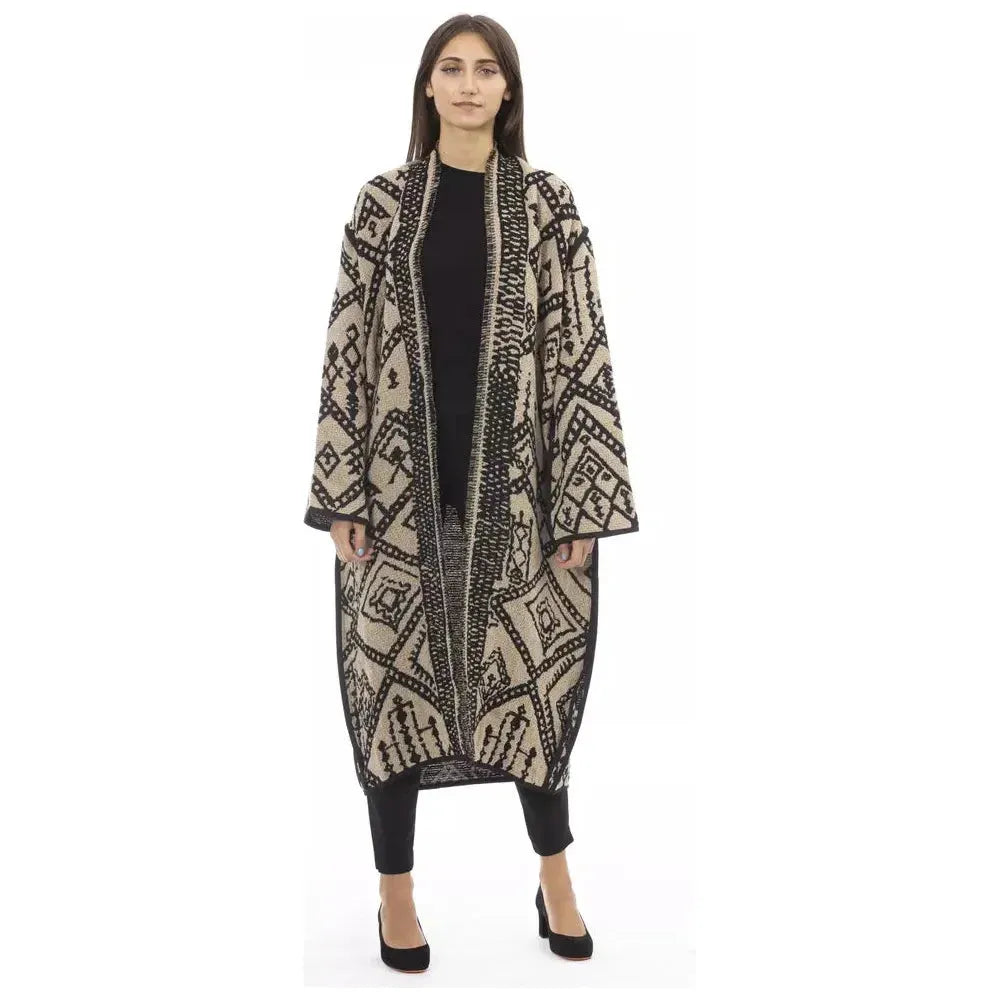 Alpha Studio Brown Acetate Women Coat Alpha Studio