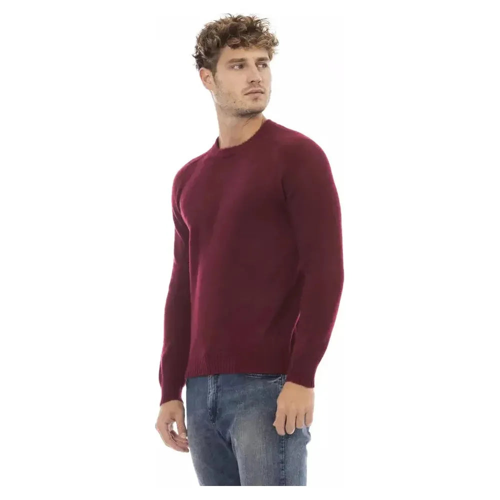 Alpha Studio Red Wool Men Sweater Alpha Studio