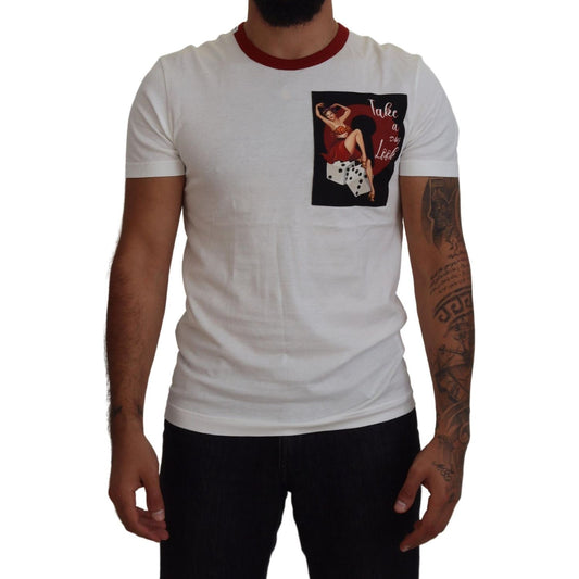 Dolce & Gabbana Elegant White Crewneck Cotton T-Shirt Dolce & Gabbana