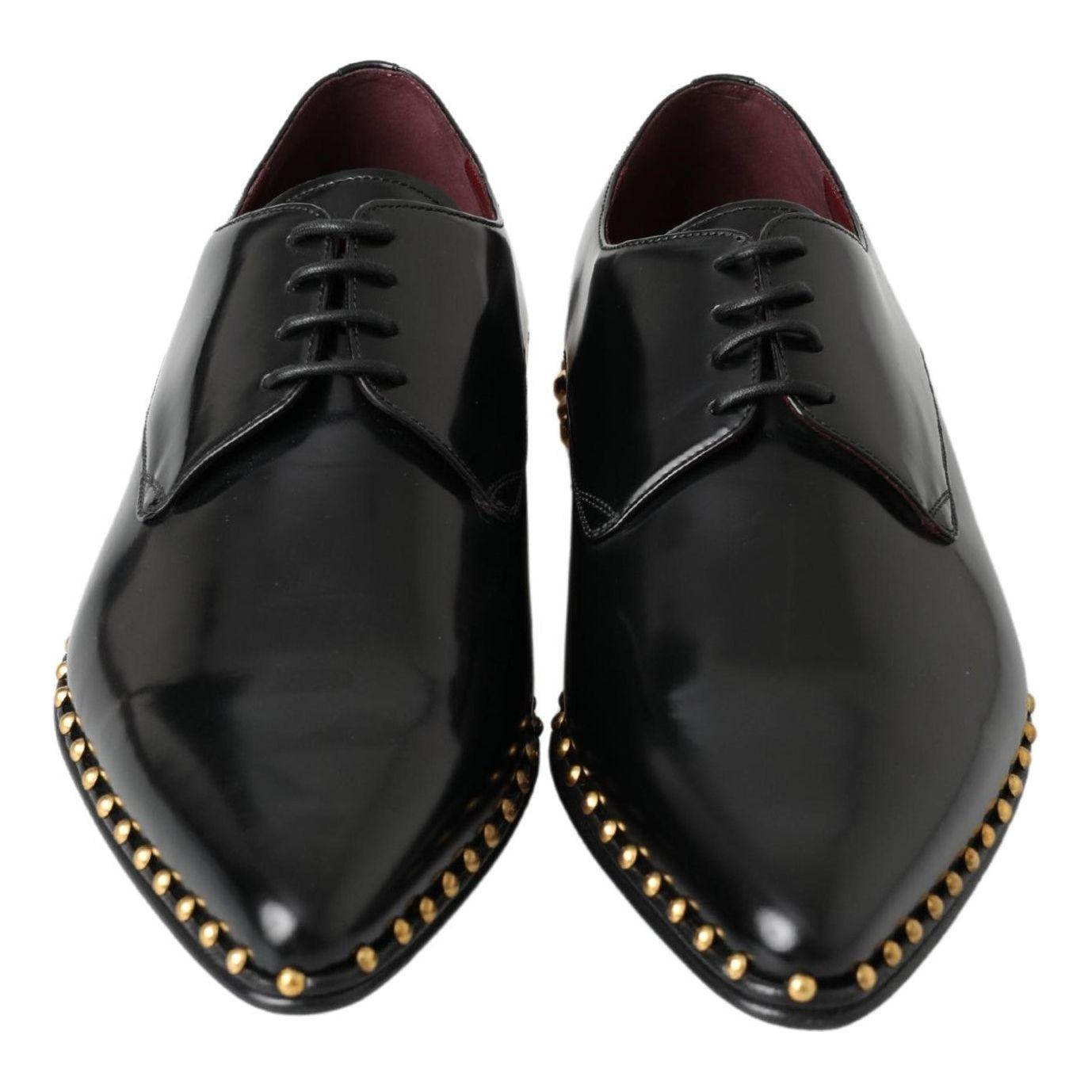 Dolce & Gabbana Elegant Studded Derby Formal Shoes Dolce & Gabbana