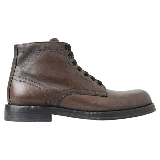 Dolce & Gabbana Elegant Horse Leather Lace-Up Boots Dolce & Gabbana