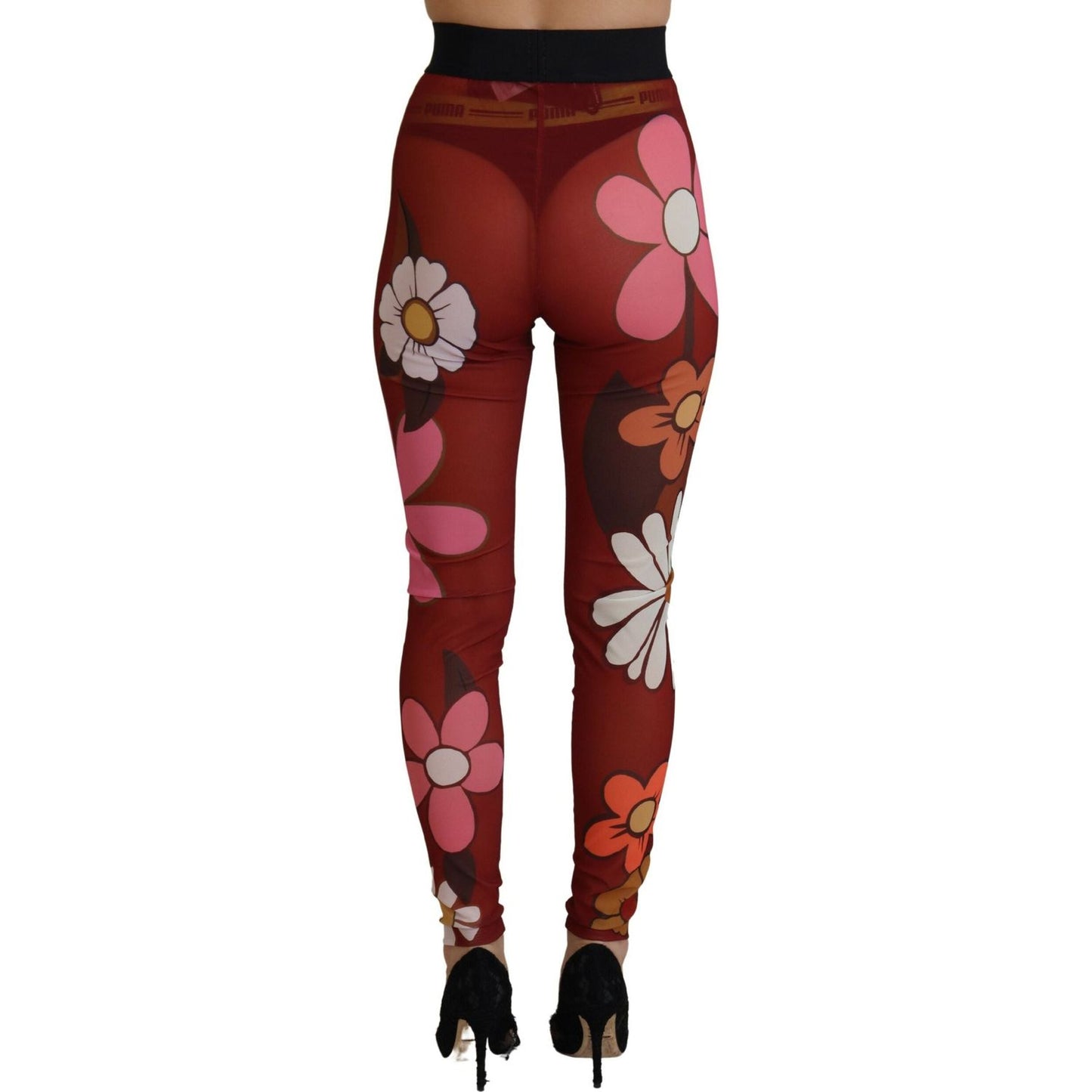 Dolce & Gabbana Floral Red High Waist Leggings Dolce & Gabbana