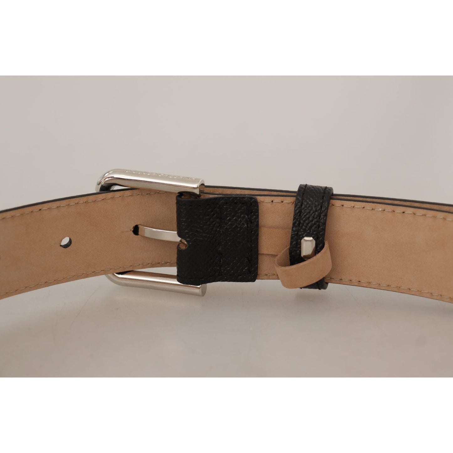 Dolce & Gabbana Sleek Black Authentic Leather Belt Dolce & Gabbana