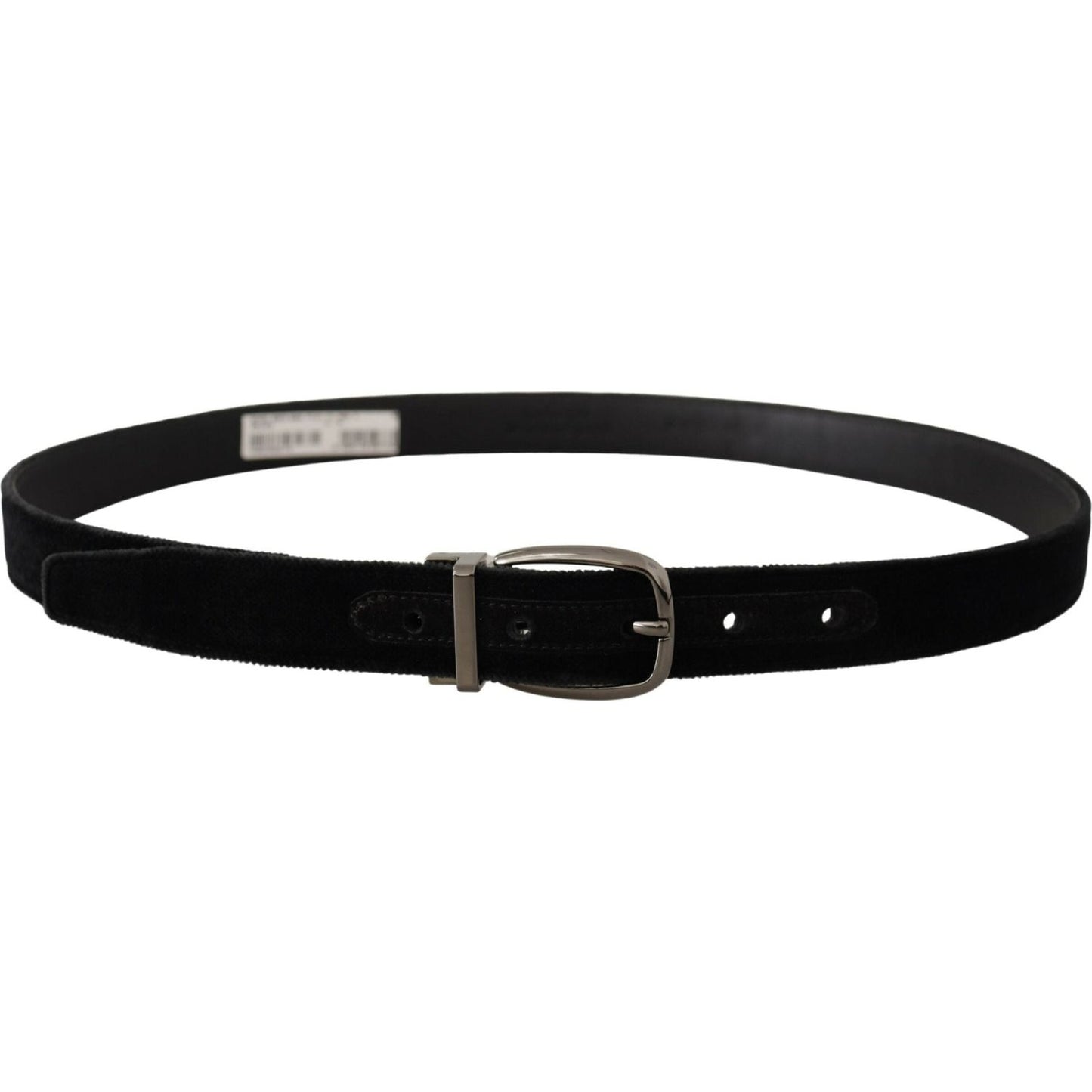 Dolce & Gabbana Elegant Black Velvet Designer Belt Dolce & Gabbana