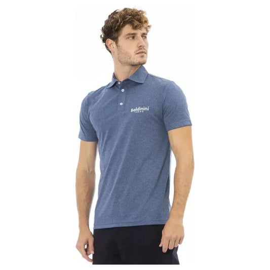 Baldinini Trend Blue Cotton Men Polo Baldinini Trend