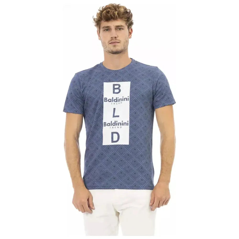 Baldinini Trend Blue Cotton Men T-Shirt Baldinini Trend