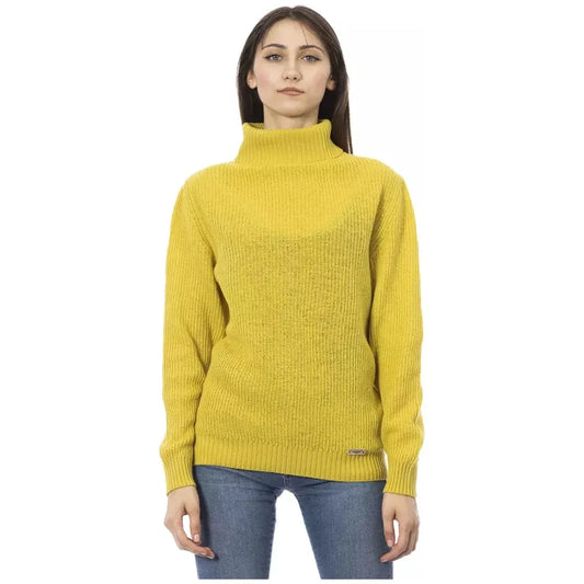 Baldinini Trend Elegant Yellow Turtleneck Sweater Baldinini Trend