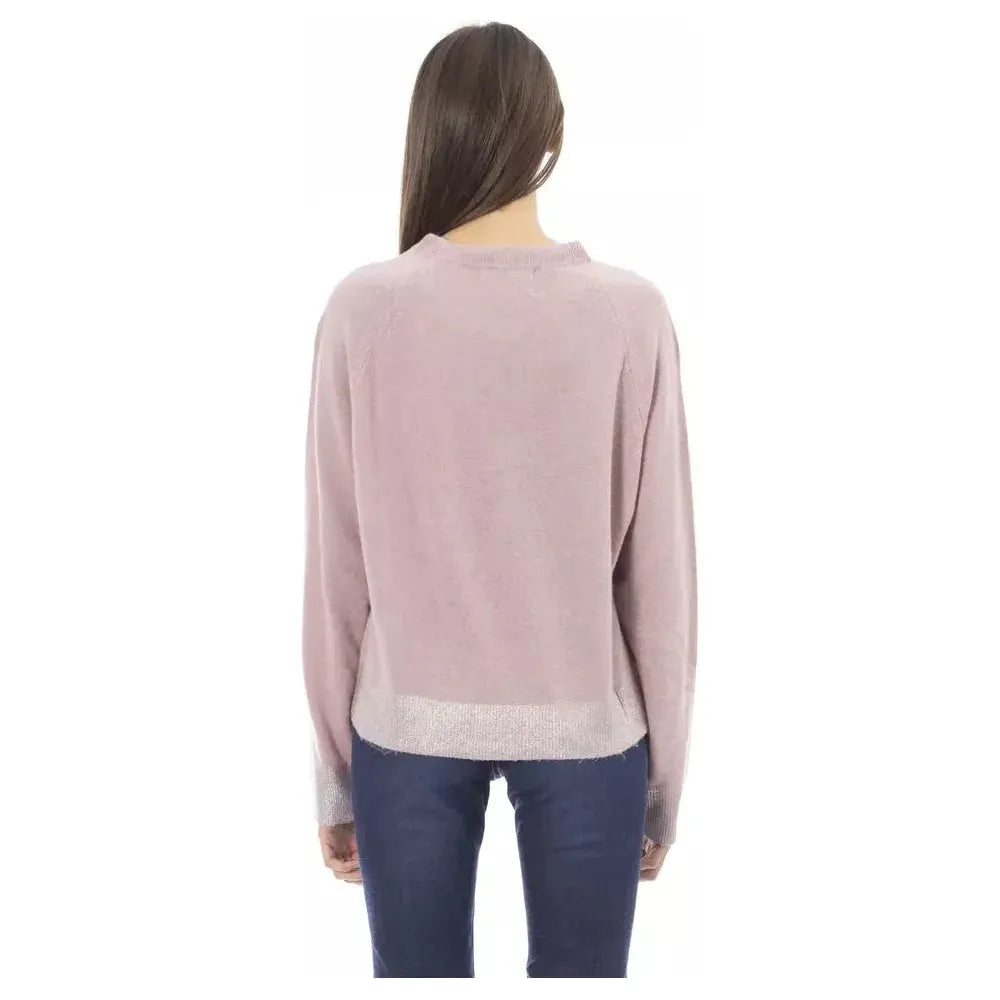 Baldinini Trend Pink Wool Women Sweater