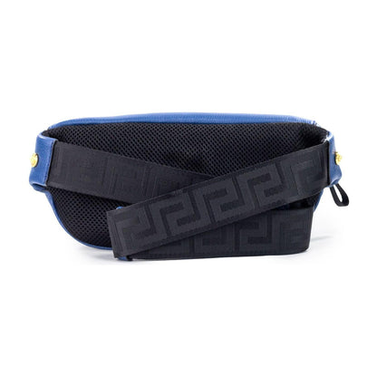 Versace Small Navy Calf Leather Medusa Pendant Fanny Waist Pack Belt Bag Versace