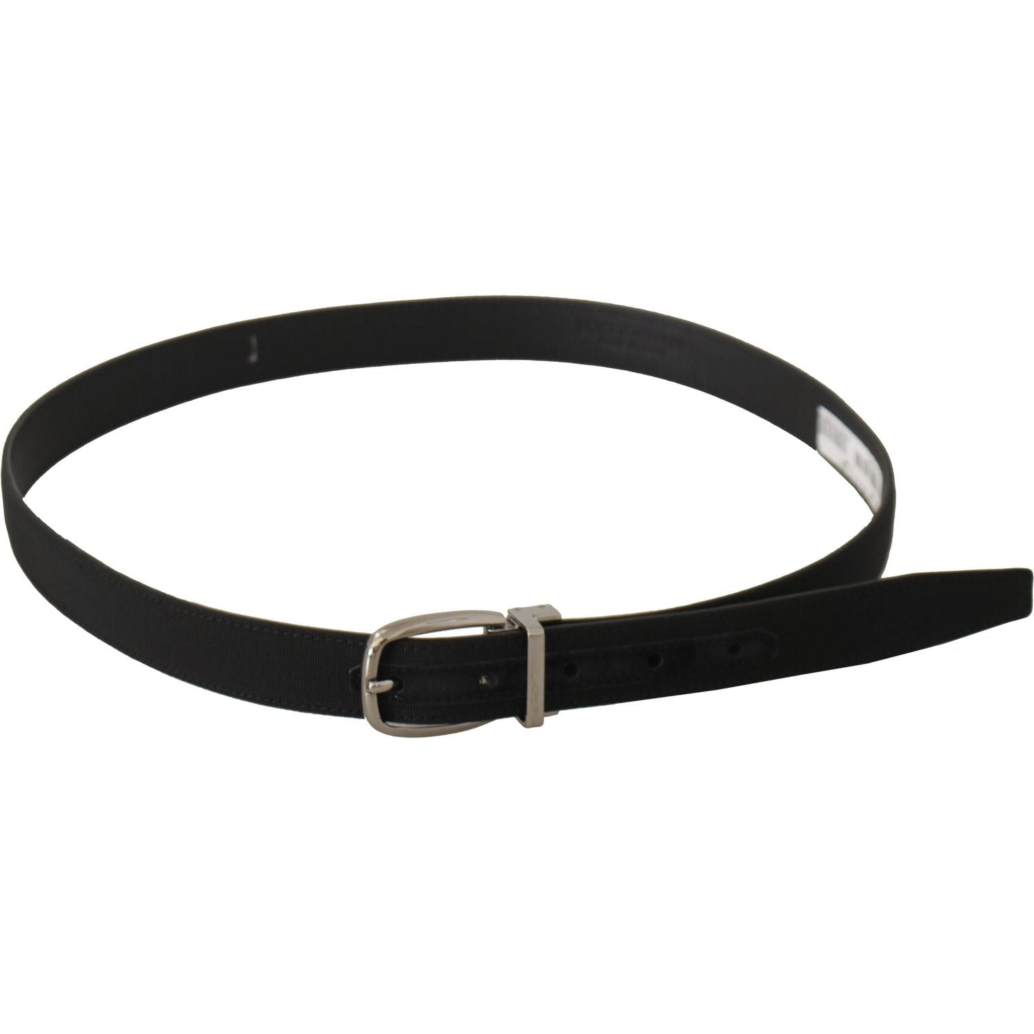 Dolce & Gabbana Elegant Black Canvas & Leather Belt