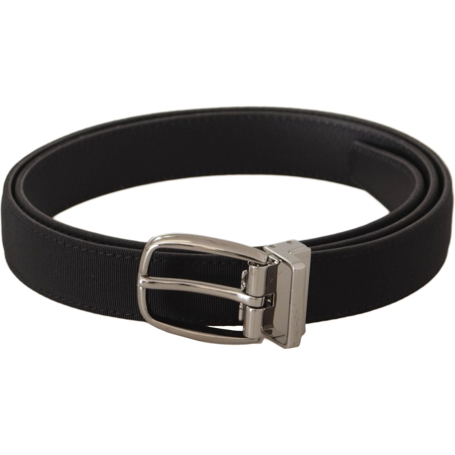 Dolce & Gabbana Elegant Black Canvas & Leather Belt