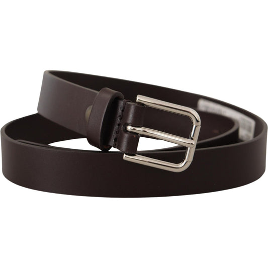 Dolce & Gabbana Elegant Leather Belt With Logo Buckle Dolce & Gabbana