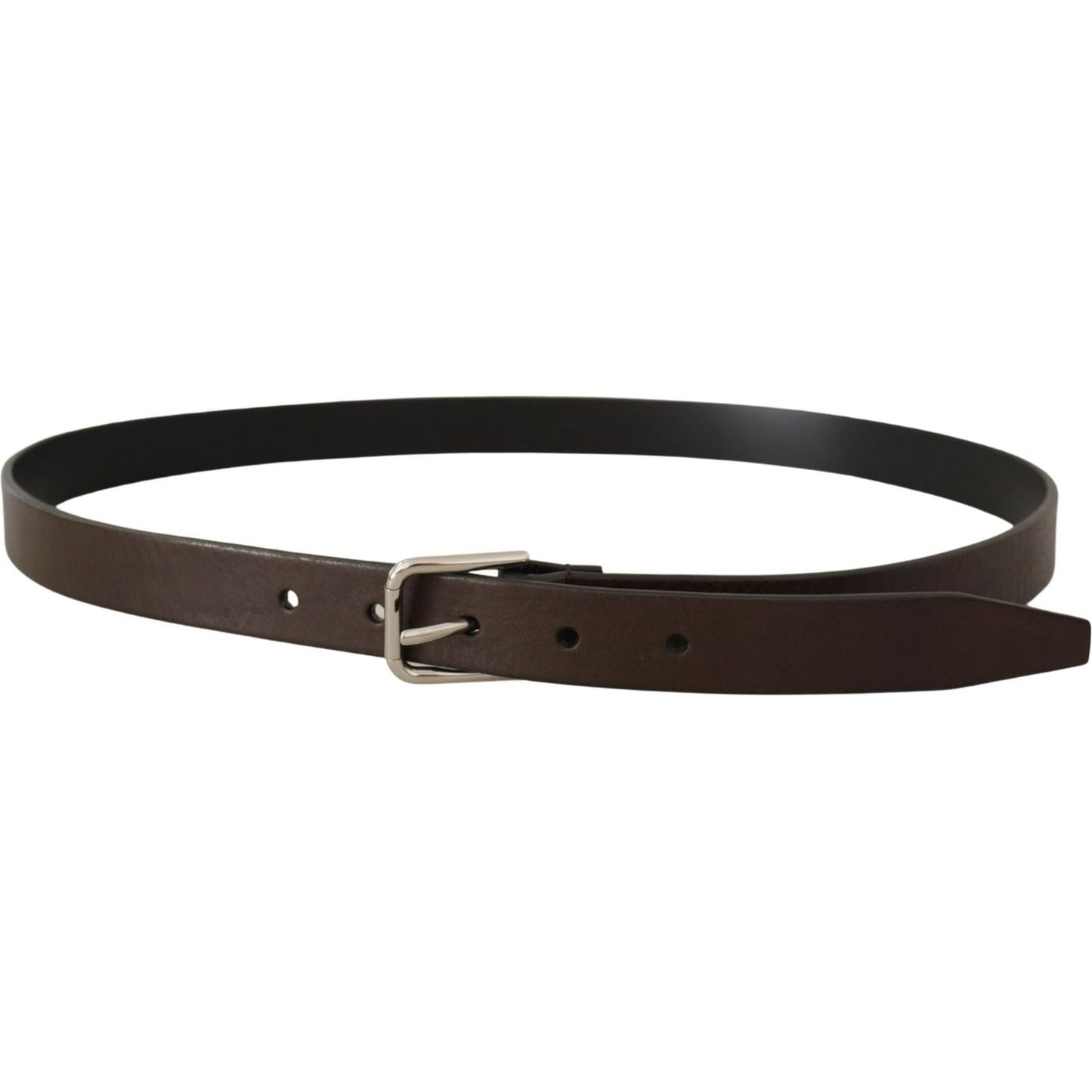 Dolce & Gabbana Elegant Leather Belt with Metal Buckle Dolce & Gabbana