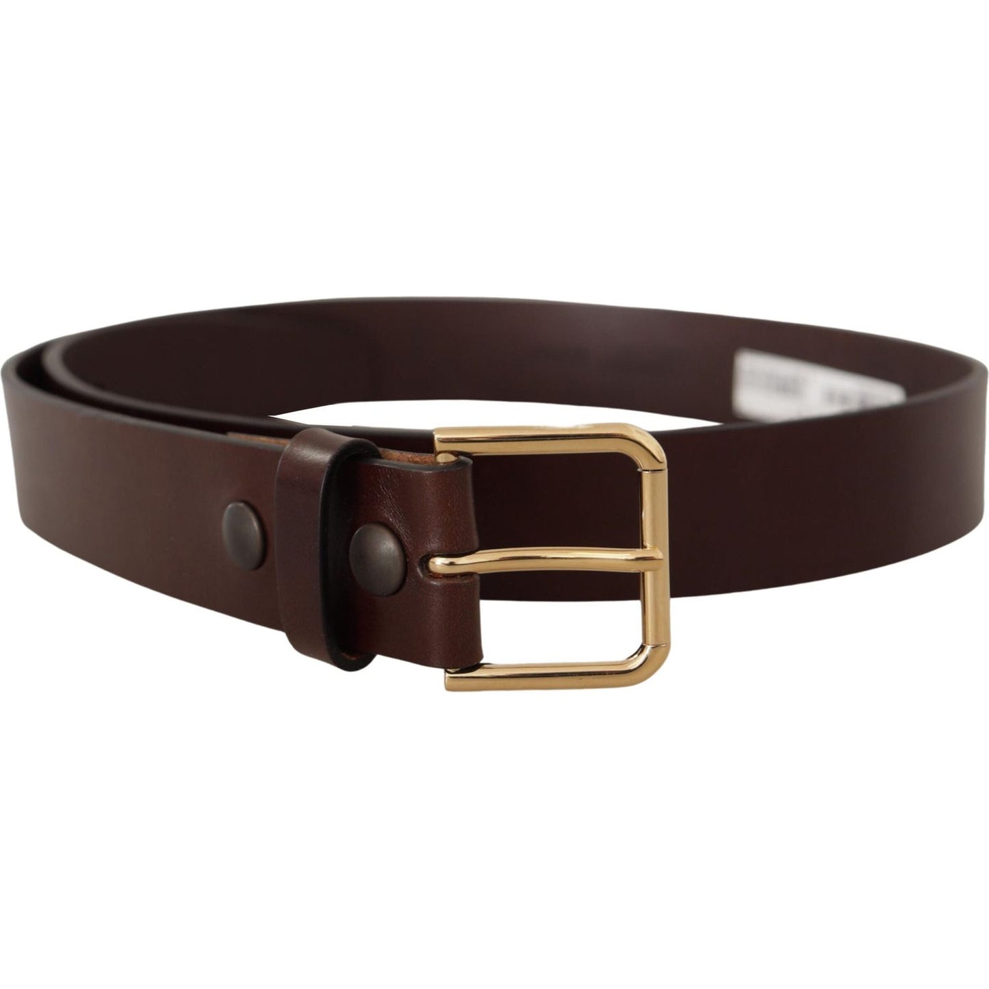 Dolce & Gabbana Elegant Black Leather Belt with Metal Buckle Dolce & Gabbana