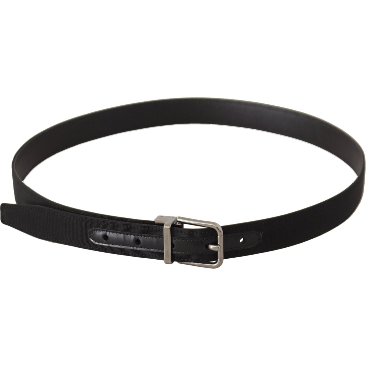 Dolce & Gabbana Elegant Black Leather Belt with Metal Buckle Dolce & Gabbana