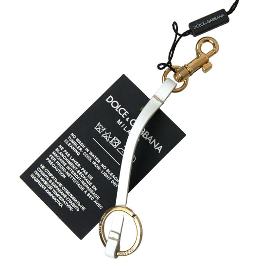 Dolce & Gabbana Chic Black and Gold Designer Keychain Dolce & Gabbana