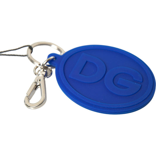 Dolce & Gabbana Chic Brass and Rubber Logo Keychain Dolce & Gabbana