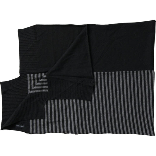 Dolce & Gabbana Elegant Striped Wool Blend Men's Scarf Dolce & Gabbana