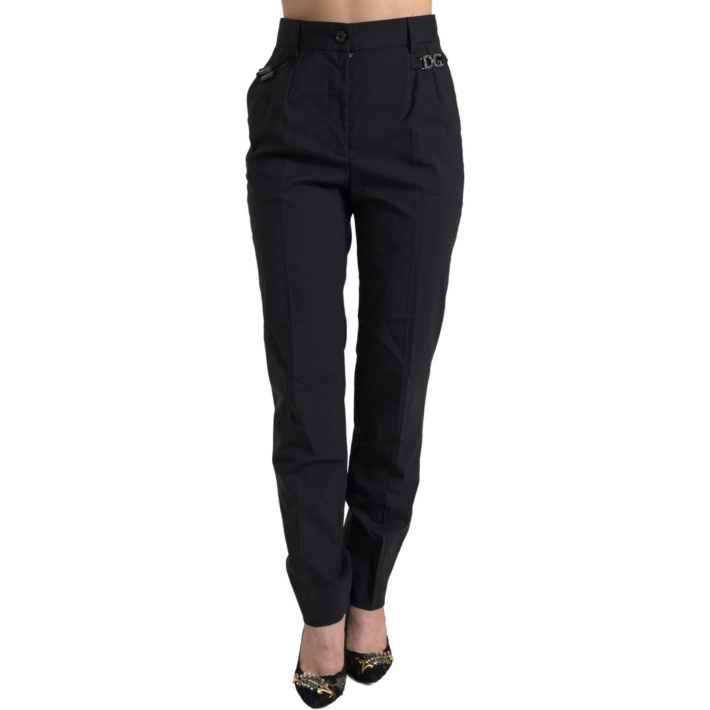 Dolce & Gabbana Elegant High-Waist Tapered Wool Pants Dolce & Gabbana