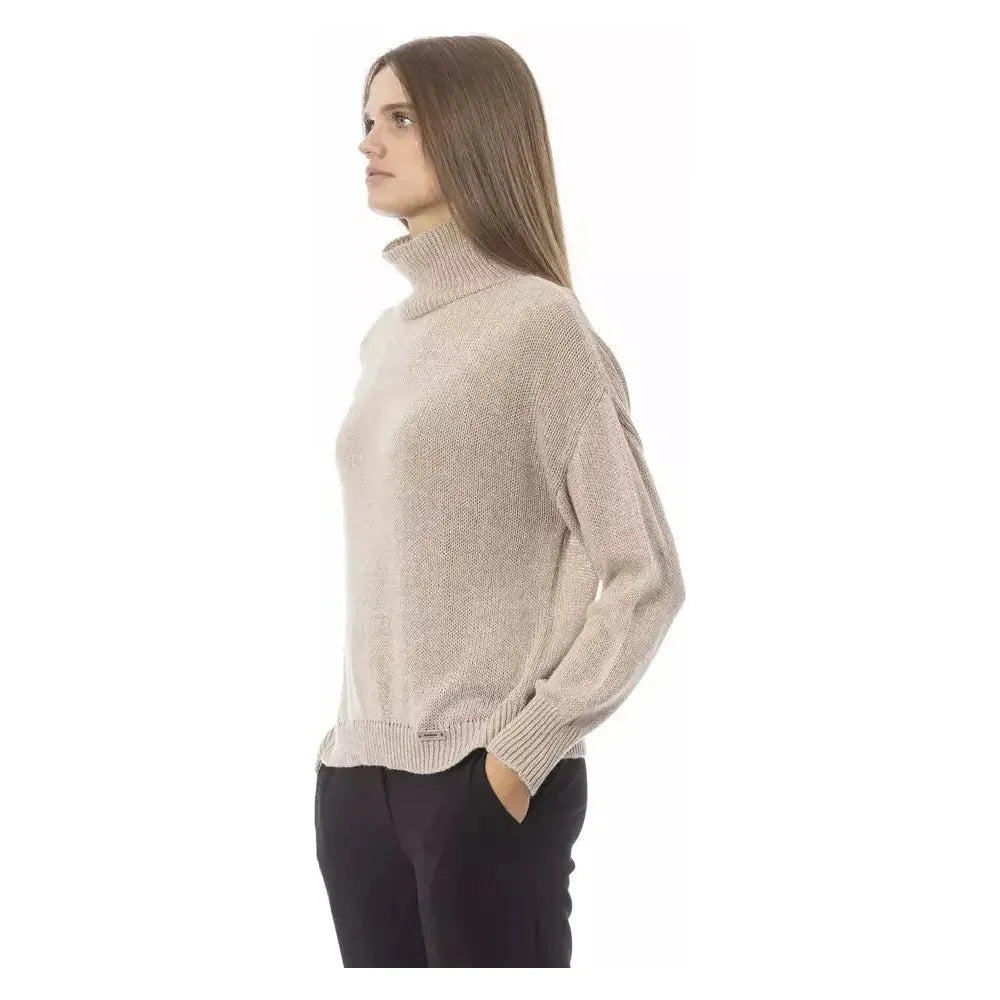 Baldinini Trend Beige Wool Women Sweater Baldinini Trend